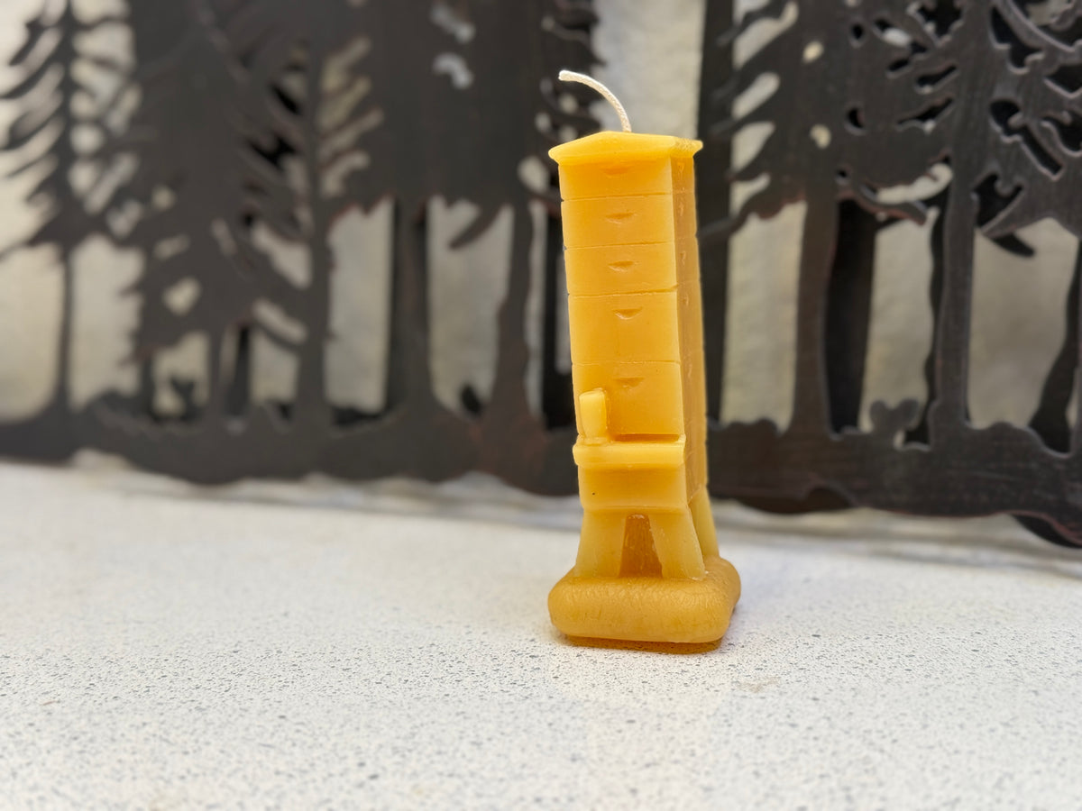 4¾-inch Beehive Beeswax Candle