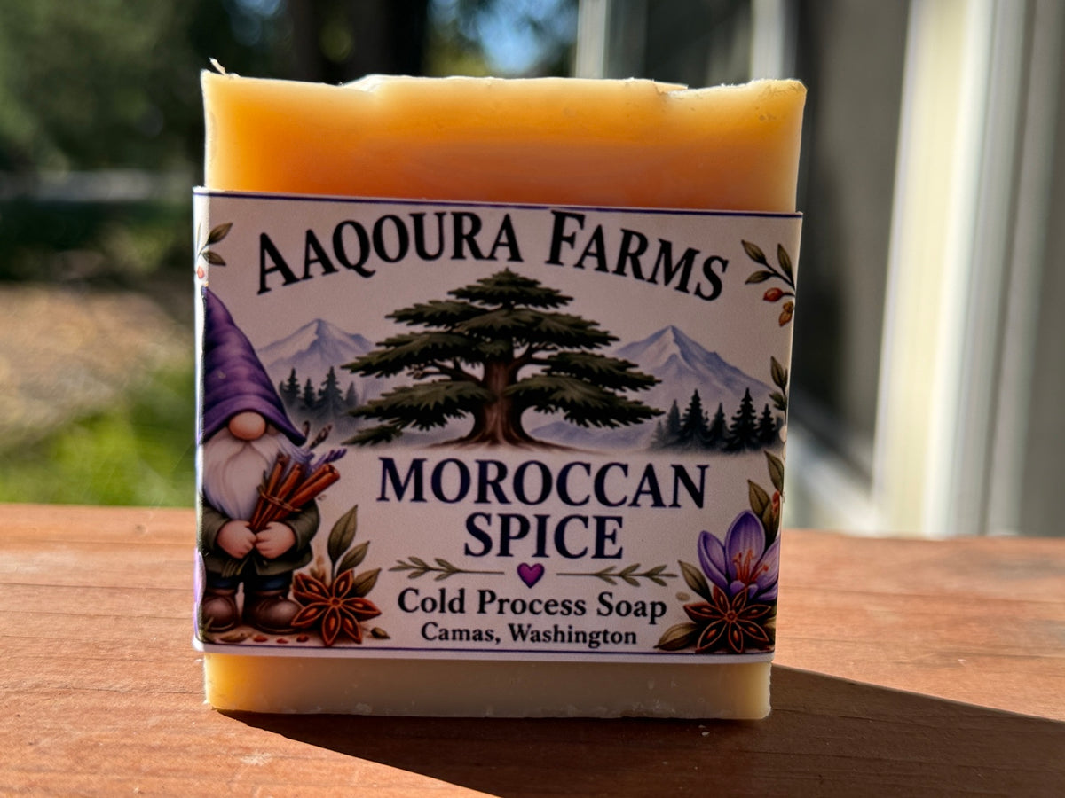 Aaqoura Farms Moroccan Spice handmade cold-process soap, Camas, Washington